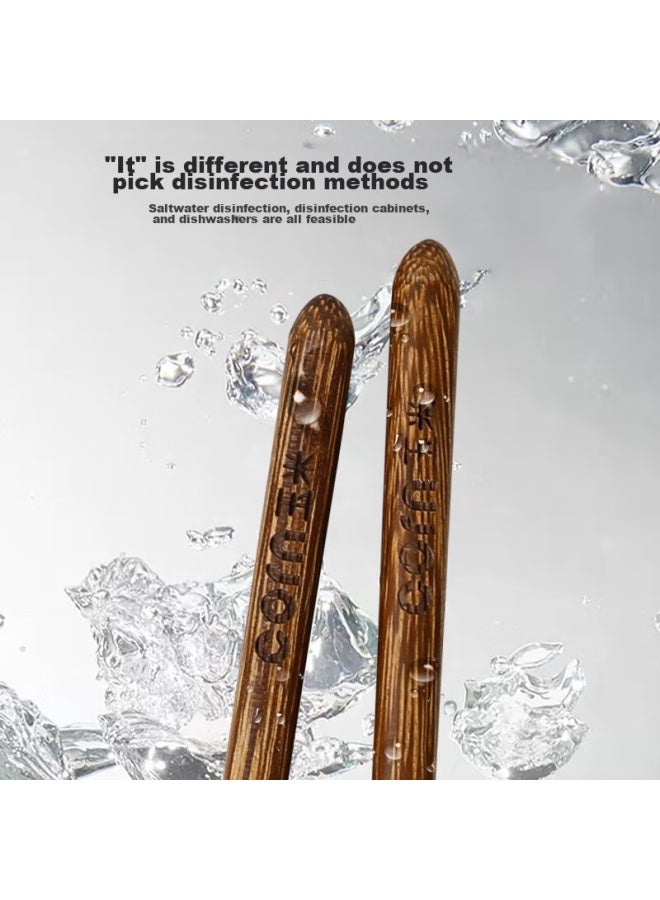Corn Wooden Chopsticks For Children 6-12 Years Old, Wooden Specialized Chopsticks For Primary School Students, Baby Training Chopsticks, 5 Household Wooden Chopsticks - Image 4