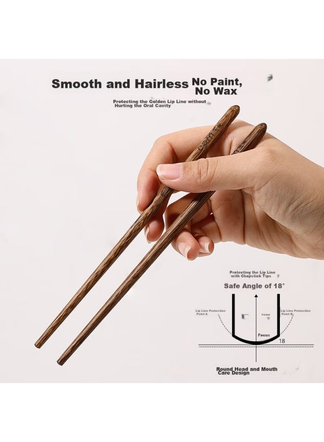 Corn Wooden Chopsticks For Children 6-12 Years Old, Wooden Specialized Chopsticks For Primary School Students, Baby Training Chopsticks, 5 Household Wooden Chopsticks - Image 3