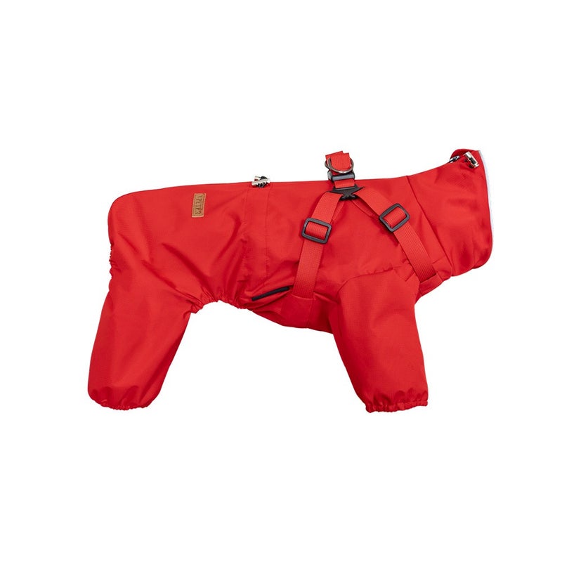 Summer Dog Raincoat with Four Legs, Reflective Strip, Waterproof Outdoor Jacket for Small and Large Dogs, Adjustable Leash Hole