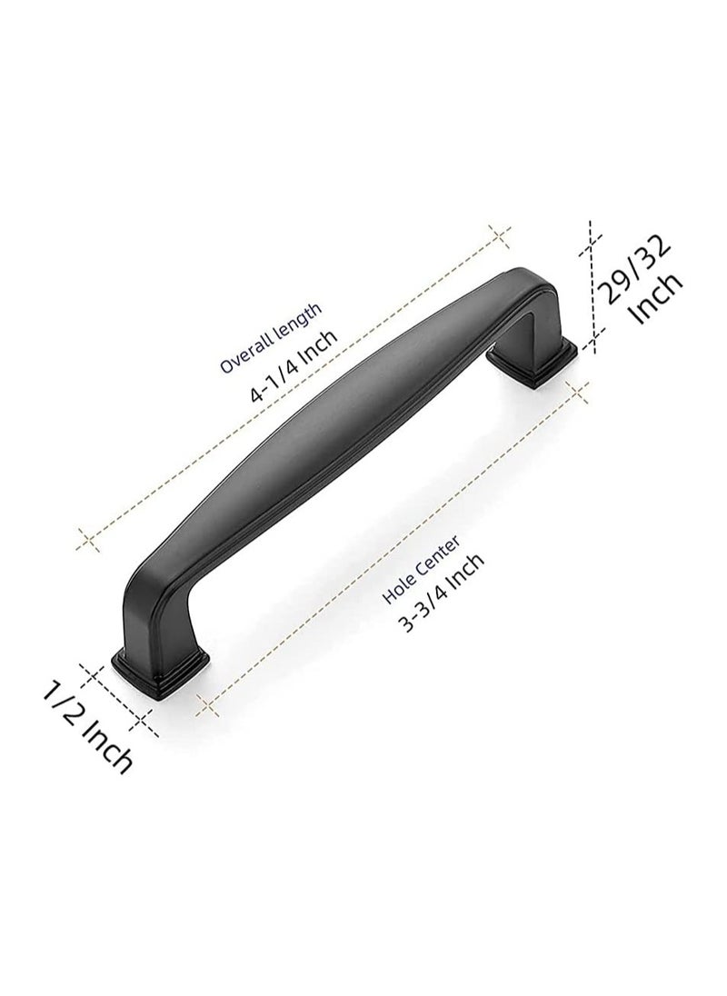 RATSAW Cabinet Handles 2 Pack Solid Kitchen Cabinet Handles Matte Cabinet Pulls Drawer Pulls Kitchen Cabinet Hardware Handles for Cabinets Cupboard Drawer Handles Black  - Image 2