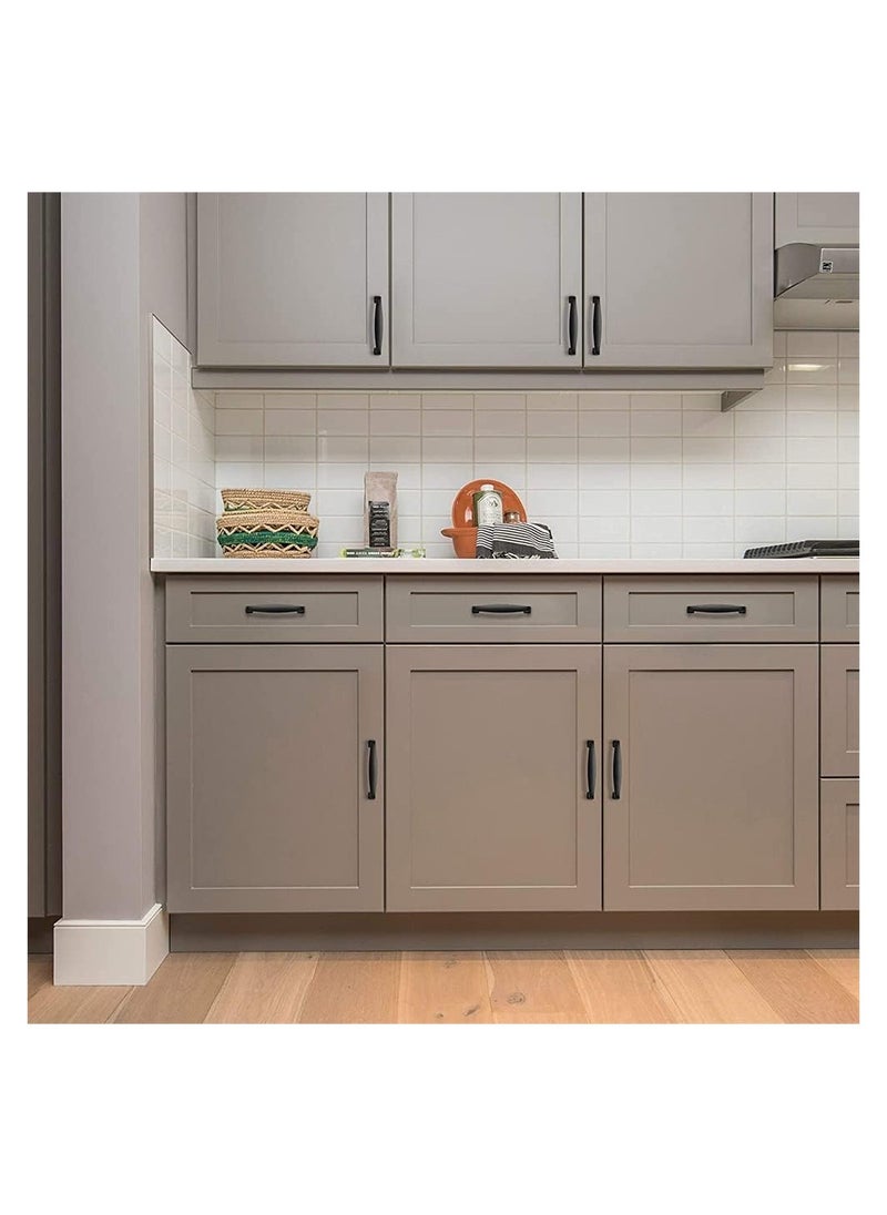 RATSAW Cabinet Handles 2 Pack Solid Kitchen Cabinet Handles Matte Cabinet Pulls Drawer Pulls Kitchen Cabinet Hardware Handles for Cabinets Cupboard Drawer Handles Black  - Image 4