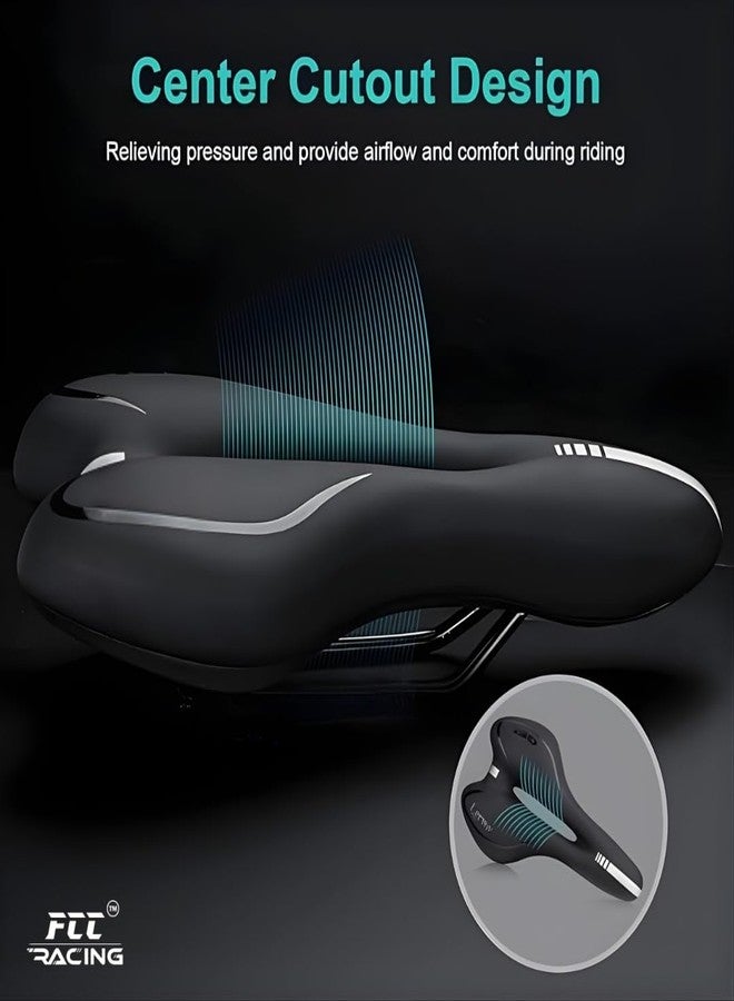 FCCRACING Gel Bicycle Saddle Combo for Men & Women | Soft Waterproof Gel Seat with Wrench & Allen Key Combo | Shock-Absorbing Comfort Saddle for MTB, Road, Hybrid & Fitness Bikes | Saddle for Bicycle - Image 4