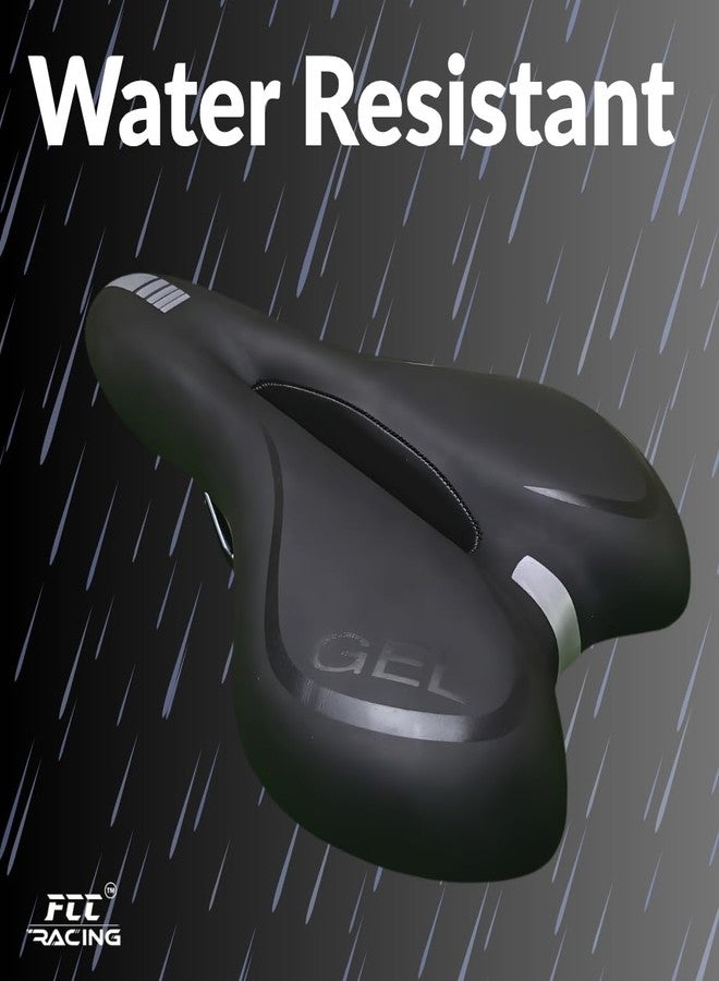 FCCRACING Gel Bicycle Saddle Combo for Men & Women | Soft Waterproof Gel Seat with Wrench & Allen Key Combo | Shock-Absorbing Comfort Saddle for MTB, Road, Hybrid & Fitness Bikes | Saddle for Bicycle - Image 5