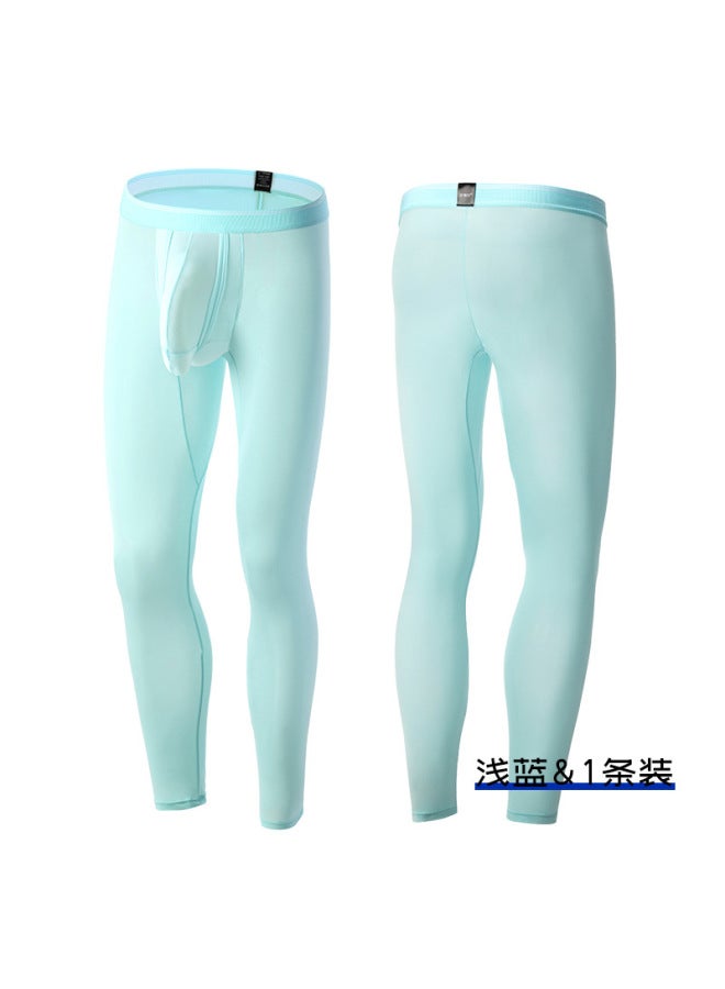 Mobel New Sports Tight Pants Men's Underwear Ice Silk Plus Size Mid-waist Gun Egg Separate Pants Yoga Pants
