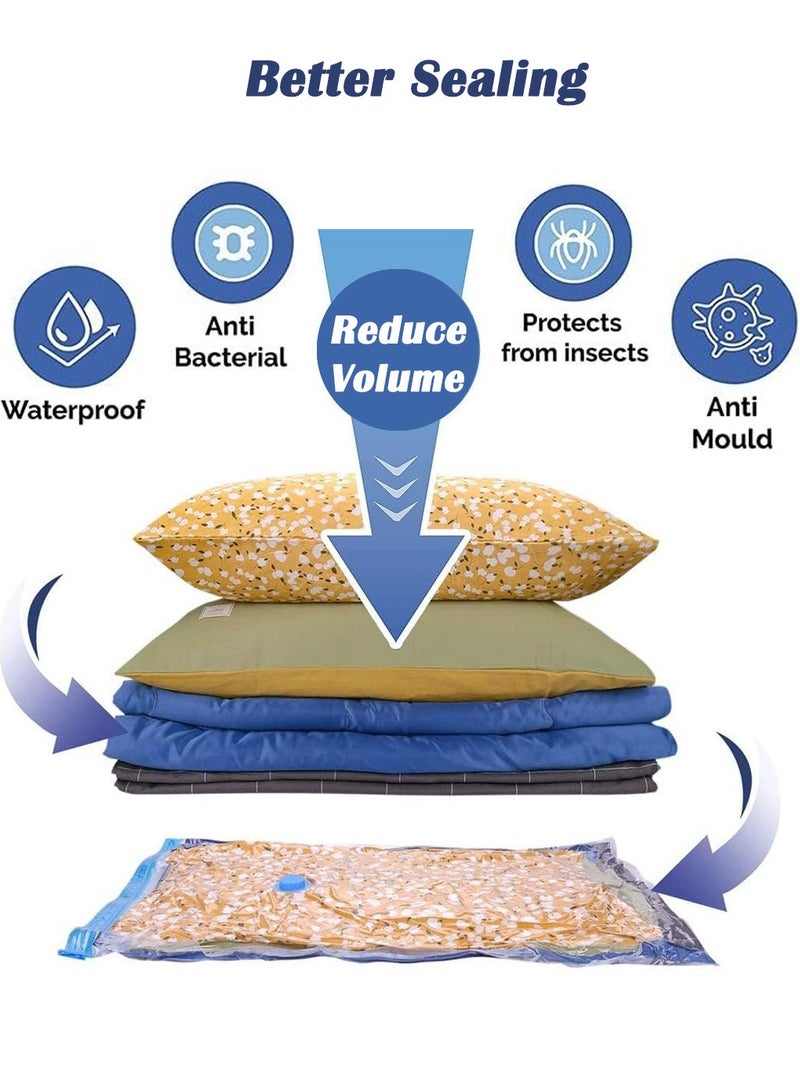 Vacuum Storage Bags for Clothes, Bedding, Pillows, Plastic Seal Bag With Pump, Travel Storage Bag , Reusable Vacuum Bag Package, 50x70CM, Set of 6 - Image 3