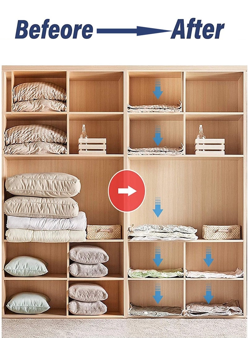 Vacuum Storage Bags for Clothes, Bedding, Pillows, Plastic Seal Bag With Pump, Travel Storage Bag , Reusable Vacuum Bag Package, 50x70CM, Set of 6 - Image 4