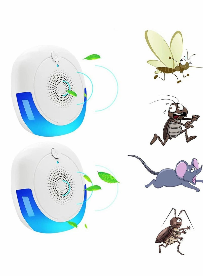 Ultrasonic Pest Repeller, 2 Packs Pest Repellent Electronic Plug, Ultrasonic Pest Control Mosquito Repellent Indoor for Home, Office, Repel Bugs for Roaches Spiders Flies Mosquitoes bat Fleas Rodents