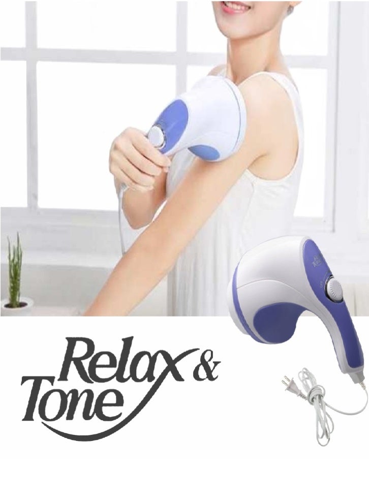 Relax & Tone Portable Massager - Electric Body Massager for Pain Relief, Fat Reduction, and Body Contouring (4 Massage Heads) - Image 1
