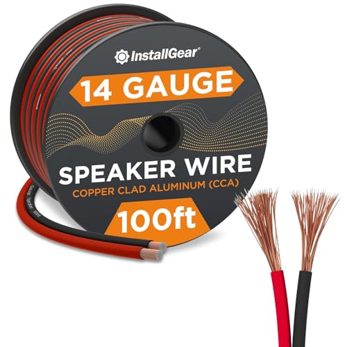 InstallGear سلك مكبر الصوت InstallGear 14 Gauge - أحمر/أسود 100 قدم سلك مكبر صوت للسيارة، المسرح المنزلي، الستيريو، الراديو، أنظمة الصوت المحيطي - 14 Gauge 100 قدم - متين - Image 1