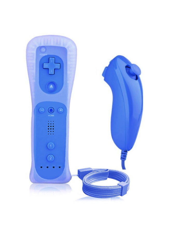 WII Game Left And Right Handle Wii Straight Handle Left Hand Chicken Leg Handle Curved Handle With Silicone Sleeve And Hand Rope Ordinary-Product Color:Hy-6203 Blue  - Image 4