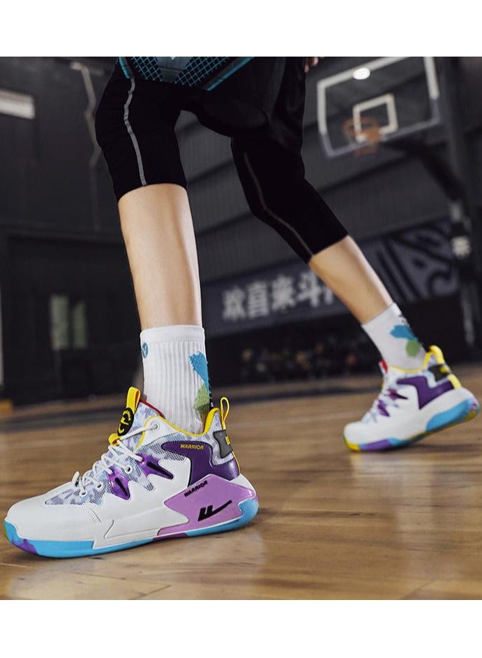 Warrior New Thick Soled Wear-Resistant Mesh Basketball Shoes  - Image 4