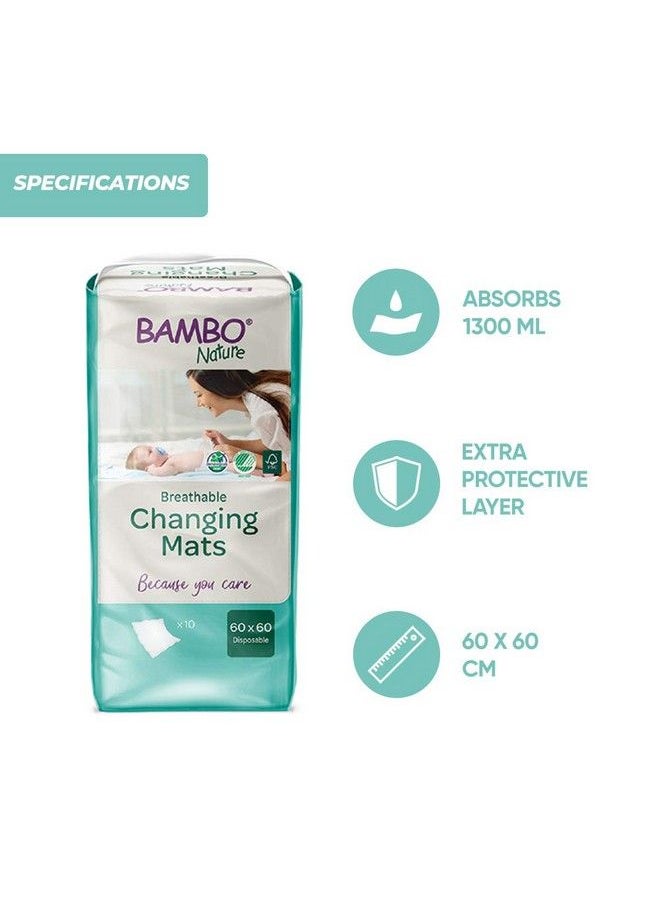 BAMBO NATURE Ecofriendly And Soft Disposable Diaper Changing Mat (60Cm X 60Cm) Pack Of 10  - Image 5