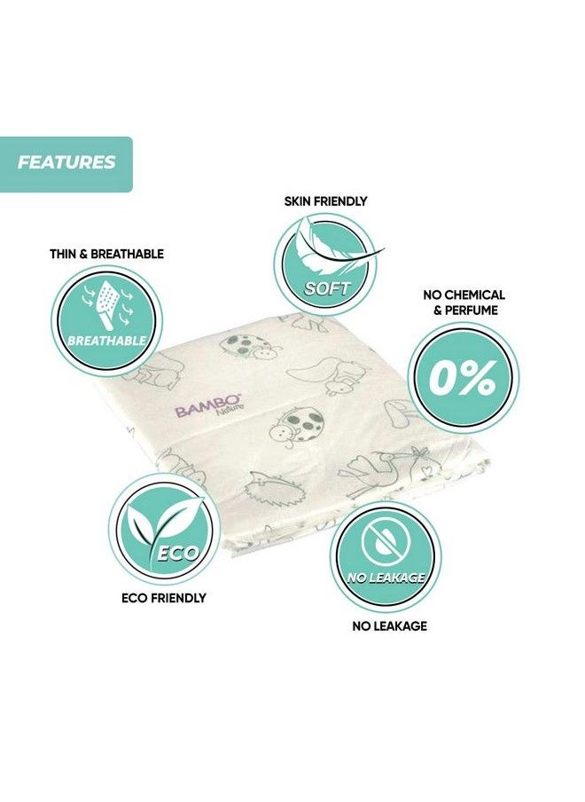 BAMBO NATURE - Ecofriendly And Soft Disposable Diaper Changing Mat (60Cm X 60Cm) Pack Of 10 - Image 1