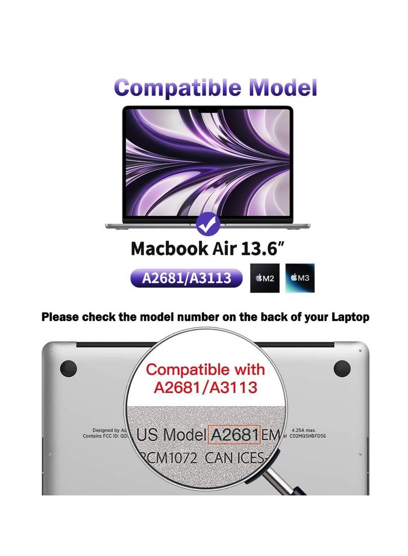 1Pack Compatible with MacBook Air 13.6 Inch (2022-2025, M2/M3/M4 A2681 A3113 A3240) Blue Light Screen Protector, Anti Glare Anti Scratch Laptop Screen Protector Guard - Image 3