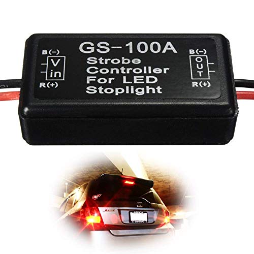 iJDMTOY 12V GS-100A LED Brake Stop Light Strobe Flash Module Controller Box Compatible With Car Truck Third or High Mount Brake Light Retrofit - Image 1