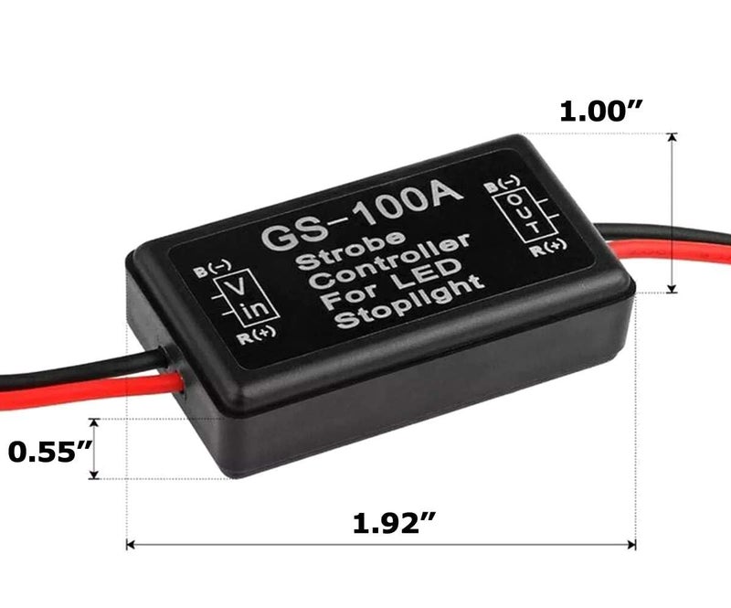 iJDMTOY 12V GS-100A LED Brake Stop Light Strobe Flash Module Controller Box Compatible With Car Truck Third or High Mount Brake Light Retrofit - Image 3
