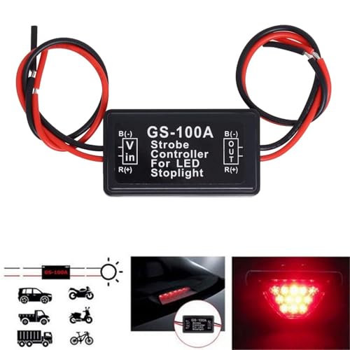 iJDMTOY 12V GS-100A LED Brake Stop Light Strobe Flash Module Controller Box Compatible With Car Truck Third or High Mount Brake Light Retrofit - Image 5
