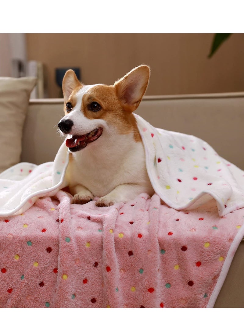 KASTWAVE 3 Blankets Super Soft and Fluffy Quality Wool Pet Blanket Facecloth Blanket for Dogs Puppies Cats Sleeping Blanket (3 Colors, 76x52cm)  - Image 4