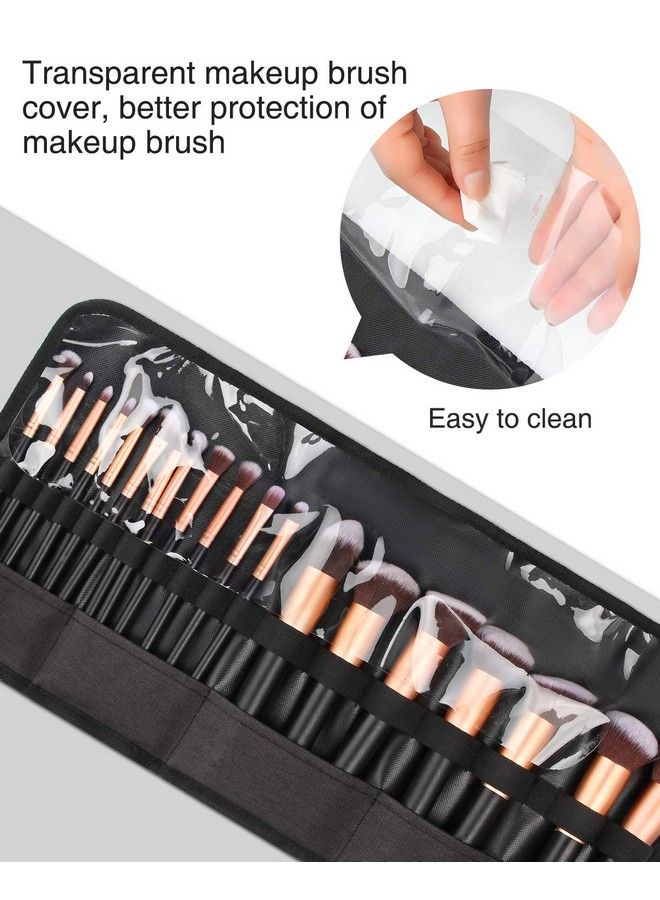 OCHEAL Makeup Brush Holdermakeup Brush Organizertravel Makeup Brushes Bag Cosmetic Bags Pouch For Women Brushes Artist Eyebrow Pencil Case Brushes Not Included - Image 4