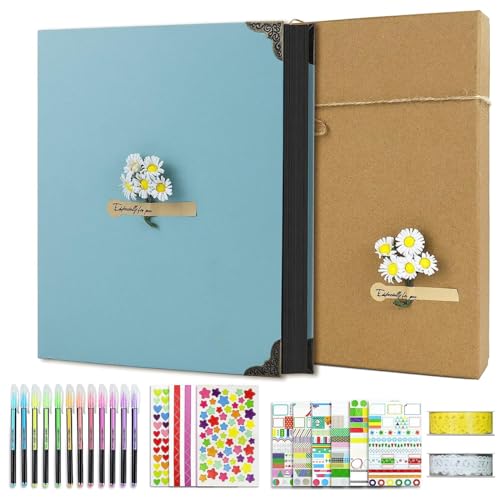 HASTHIP® DIY Scrapbook Photo Album Kit, Anniversary Gift for Couple Special, Our Adventure Scrapbook with Pens, Washi Tapes, Stickers, 60 Pages Hardcover 8.5x11 Inches Scrapbooking Photo Album - Image 1