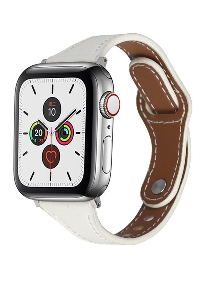 Beauenty apple watch Watch Leather stylish women's Apple strap 42/44/45/49 White