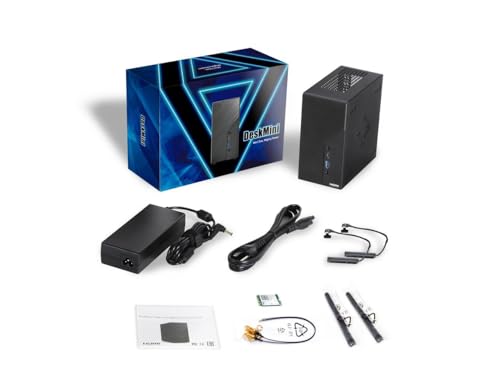ASRock DeskMini B760 Series Ultra-Compact Mini-PC Barebone System, Supports 14th/13th/12th Gen Intel Core Processors, DDR4-3200, Blazing M.2 PCIe 5.0, USB 3.2 Gen2x2 Type-C, DisplayPort/HDMI/VGA - Image 1