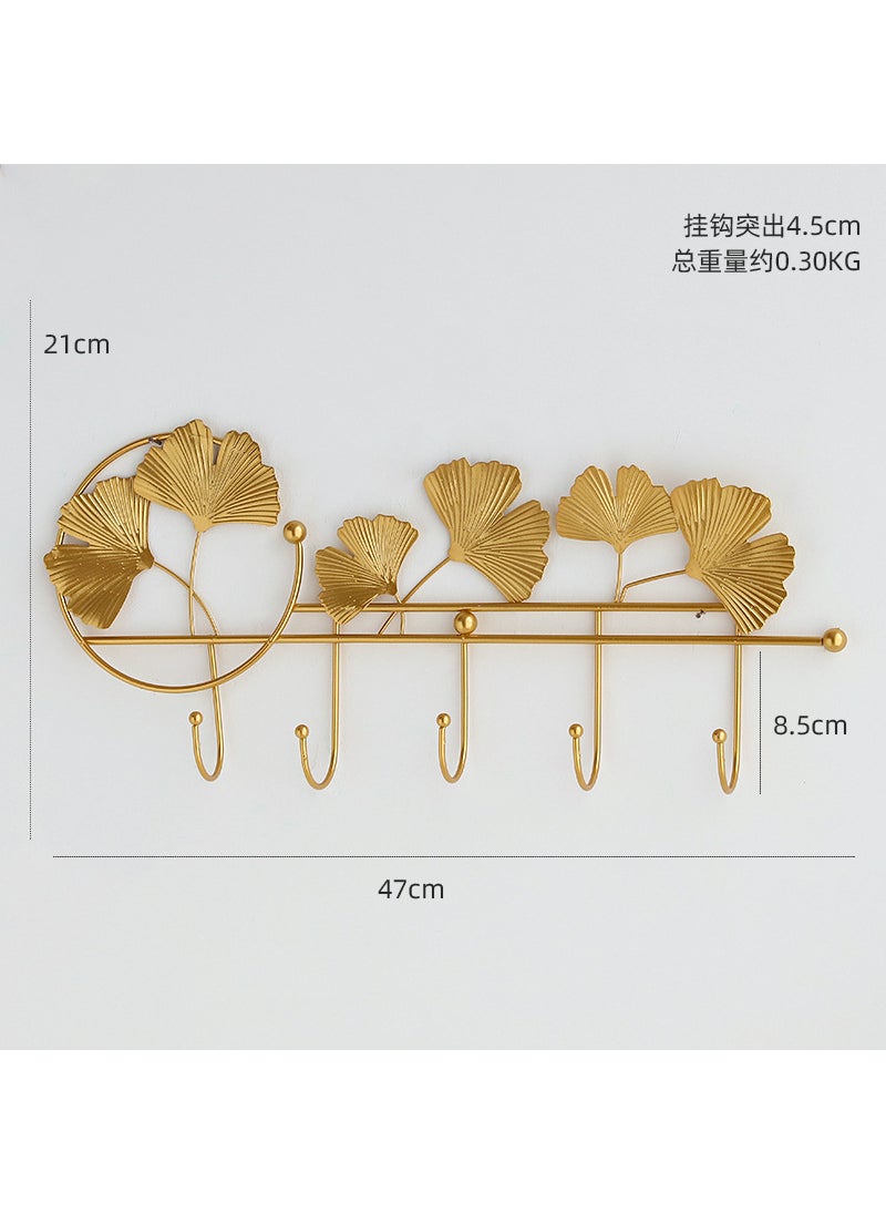 Generic Creative Iron Art Wall Hooks Key Storage Organizer A gold 