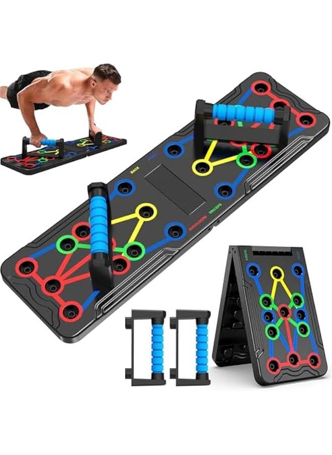 Generic Solid Push Up Board 15 in 1 Home Workout Equipment Multi-Functional Pushup Stands System Fitness Floor Chest Muscle Exercise Professional Equipment Burn Fat Strength Training Arm Men & Women Weights  - Image 1