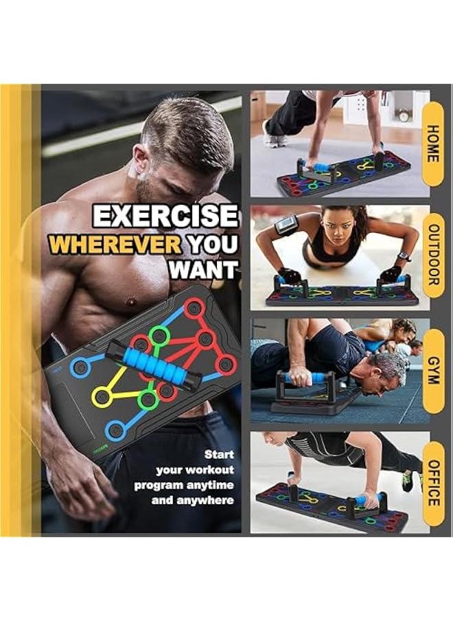 Generic Solid Push Up Board 15 in 1 Home Workout Equipment Multi-Functional Pushup Stands System Fitness Floor Chest Muscle Exercise Professional Equipment Burn Fat Strength Training Arm Men & Women Weights  - Image 2