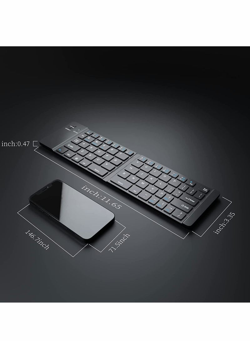 Captaintech Mini Bluetooth Keyboard, Wireless Foldable Keyboard - Image 2