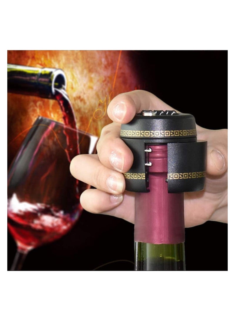 SYOSI 2Pcs Liquor Bottle Lock, Combination Password Code Lock, Liquor Cap Digital Lock For Liquor Bottle Champagne Bottle Vacuum Picks Stopper Conservation (Product inner diameter: 28mm) - Image 2