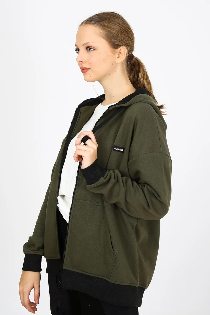 الكسندر جاردي Alexandergardı Zippered Hoodie Sweatshirt (UN-501403)