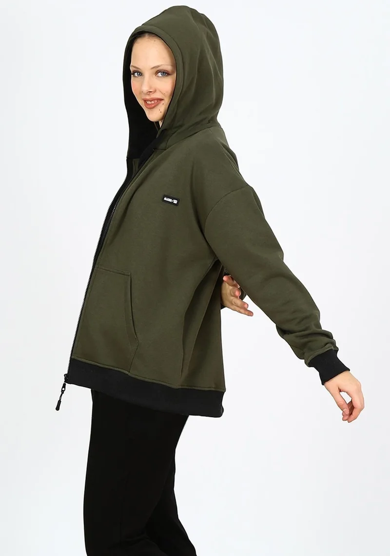 الكسندر جاردي Alexandergardı Zippered Hoodie Sweatshirt (UN-501403)