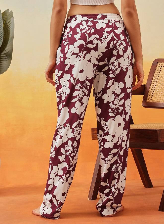 Clovia Floral Print Rayon Pyjama - Image 4