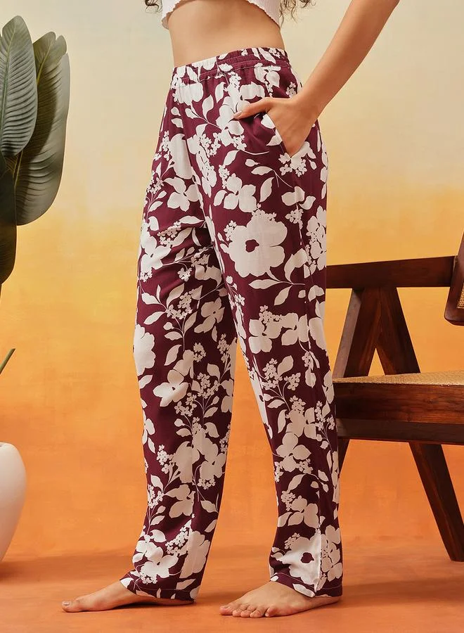 كلوفيا بيجاما رايون بطبعة زهور