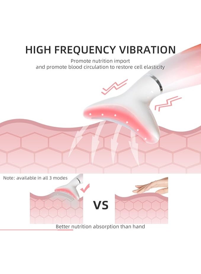 Electric Facial Massager & Neck Lifting Device - EMS Microcurrent Therapy with Heat - 7 LED Light Modes & 3 Massage Settings for Anti-Aging, Skin Tightening & Rejuvenation - Image 3