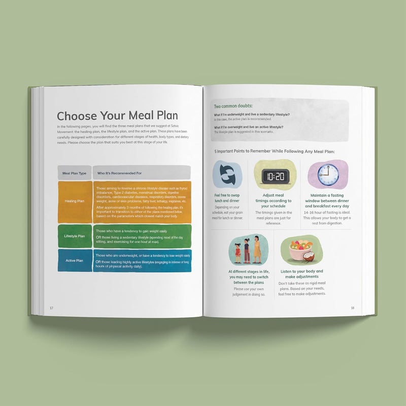 كتاب الطعام ساتفيك (بالإنجليزية) | حركة ساتفيك | مجموعة من 3 كتب في السلسلة | كتاب الطعام ساتفيك-1 | كتاب الطعام ساتفيك-2 | كتاب الطعام الهندي ساتفيك - Image 5