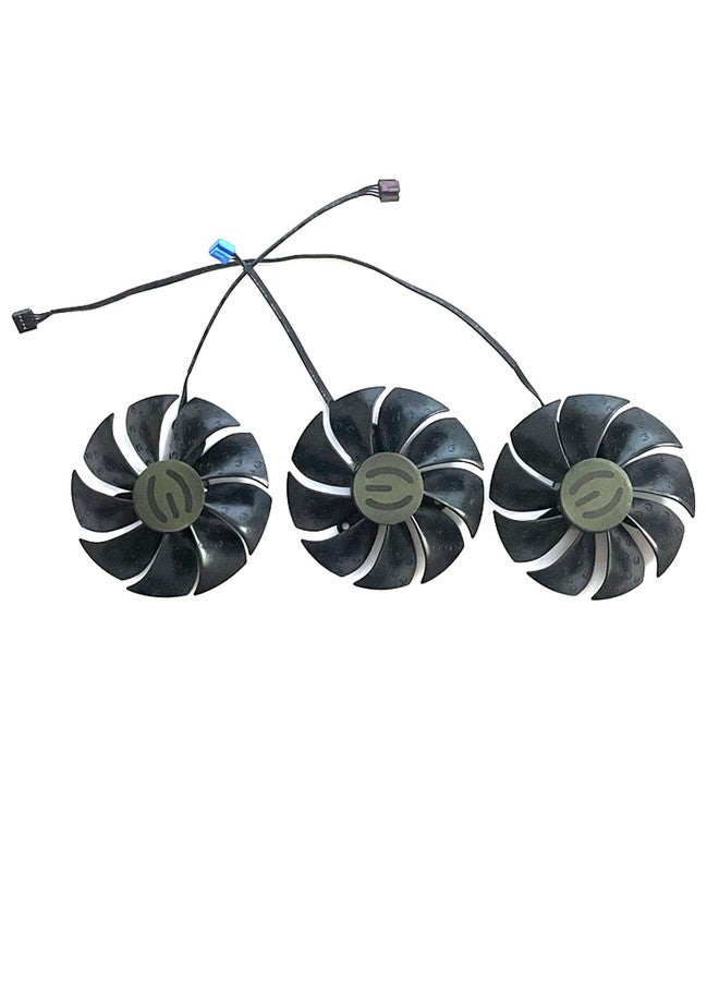 مروحة بطاقة رسومات LTANDBR 87mm T129215SU PLA09215S12H 12V 0.55A 4Pin لبطاقات الرسومات EVGA RTX 3070 3080 3090 XC3، لون أسود، BR002 - Image 4
