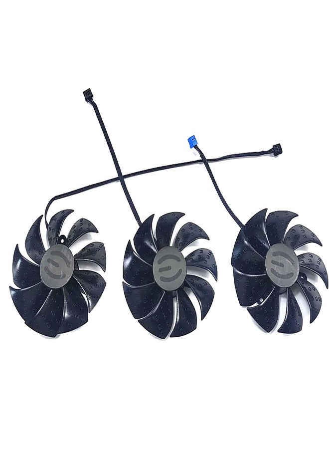 مروحة بطاقة رسومات LTANDBR 87mm T129215SU PLA09215S12H 12V 0.55A 4Pin لبطاقات الرسومات EVGA RTX 3070 3080 3090 XC3، لون أسود، BR002 - Image 3