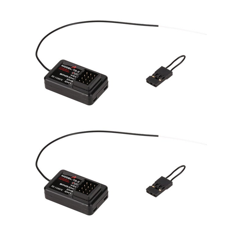 ٢ قطع   مستقبل سيارة و قارب RC بتقنية 2.4G و 3 قناة من نوع TG-3 لمرسل TG3 AUSTAR AX5S - Image 2