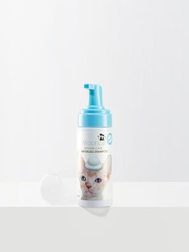 Mooncat Sphynx Cat Waterless Shampoo, Vet Approved No-Rinse Foam for Oily, Sensitive Skin & Wrinkles - Gentle, Hypoallergenic Formula for Hairless Cats, Deep Cleans & Moisturizes - Image 2