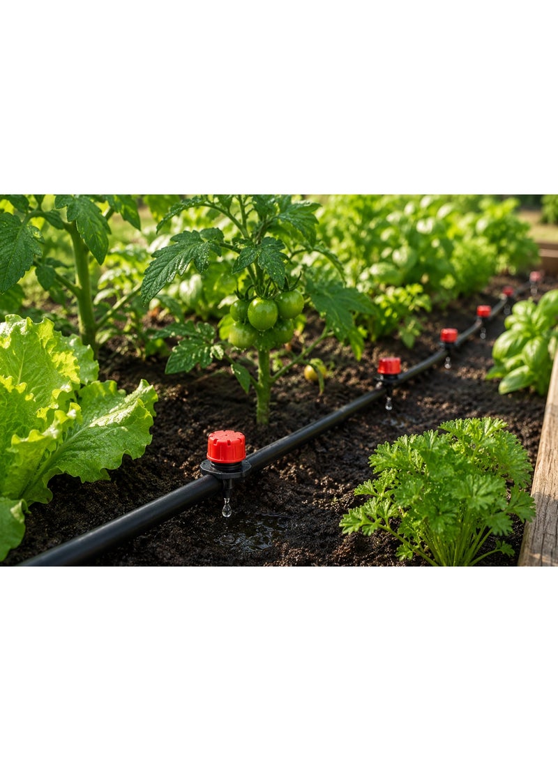 vsell24 Pack of 50 Pcs-360 Degree Adjustable Irrigation Drippers Sprinklers Emitter Dripper Micro Drip Irrigation Sprinklers for Watering System - Image 3
