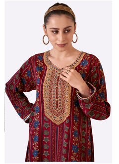 SARA Sara Stripe Floral Vine Printed Jalabiya  - Image 2