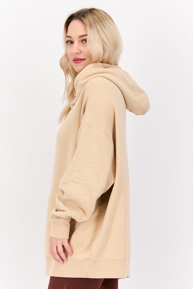 PUMA Women Sportswear Fit Training Hoodie, Beige  - Image 2