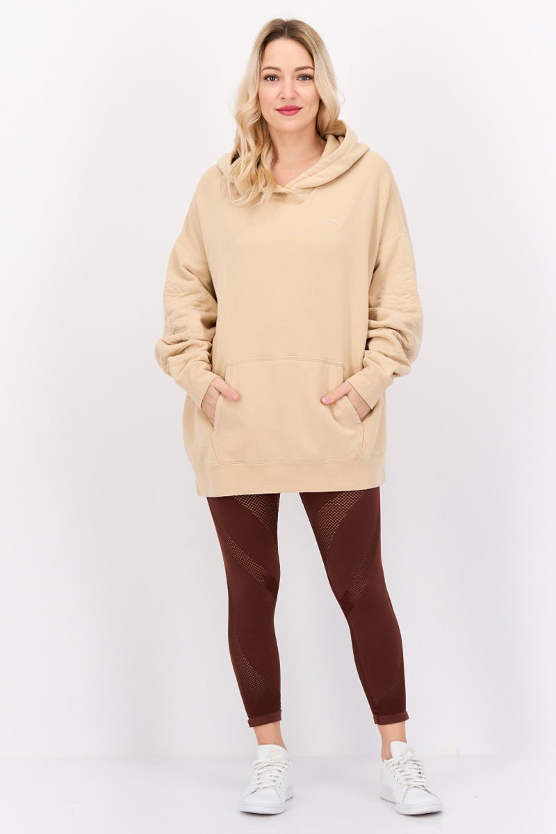 PUMA Women Sportswear Fit Training Hoodie, Beige  - Image 4