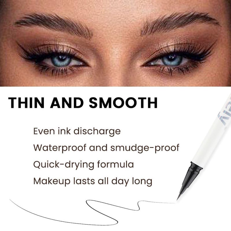 evpct Eyebrow Stencils Kit for Women Shaping, Eyebrow Shaper Makeup Kit, Eye Brow Stencil Shaper Tinting kits for Women, with Eyeliner, Eyebrows Pencil, Pomade, Brush and 10 Stencils, Kit04 DARK BROWN - Image 3