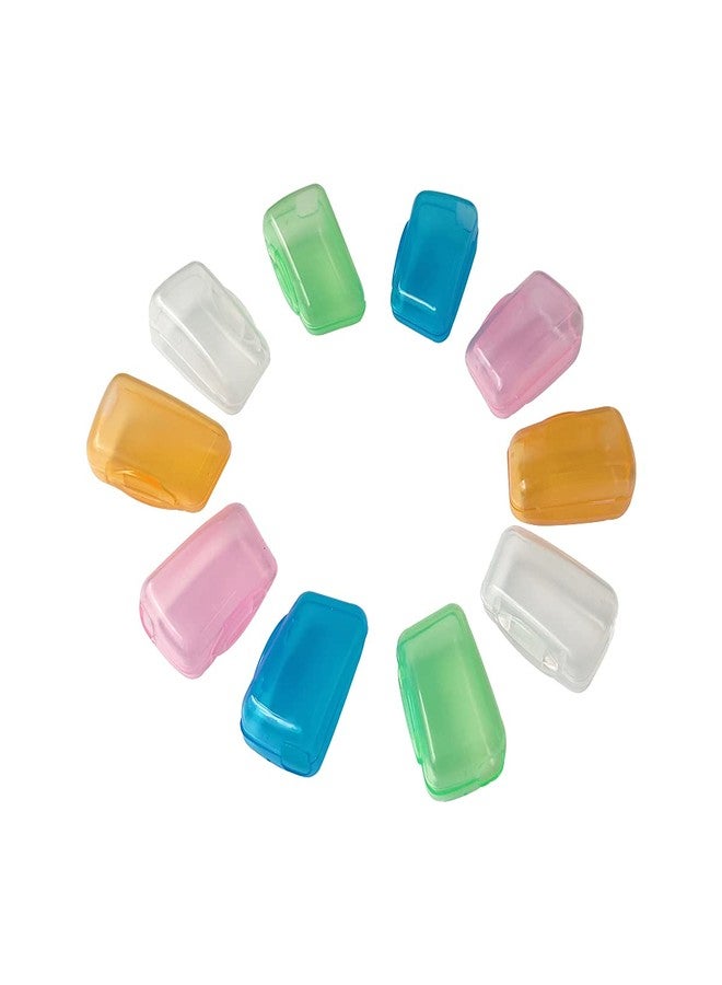 ZYYC 10 Pieces Portable Toothbrush Containers Travel Toothbrush Cap Cover Tooth Brush CapsConvenient for Travel, Home, Office and Hotel Use - Image 1