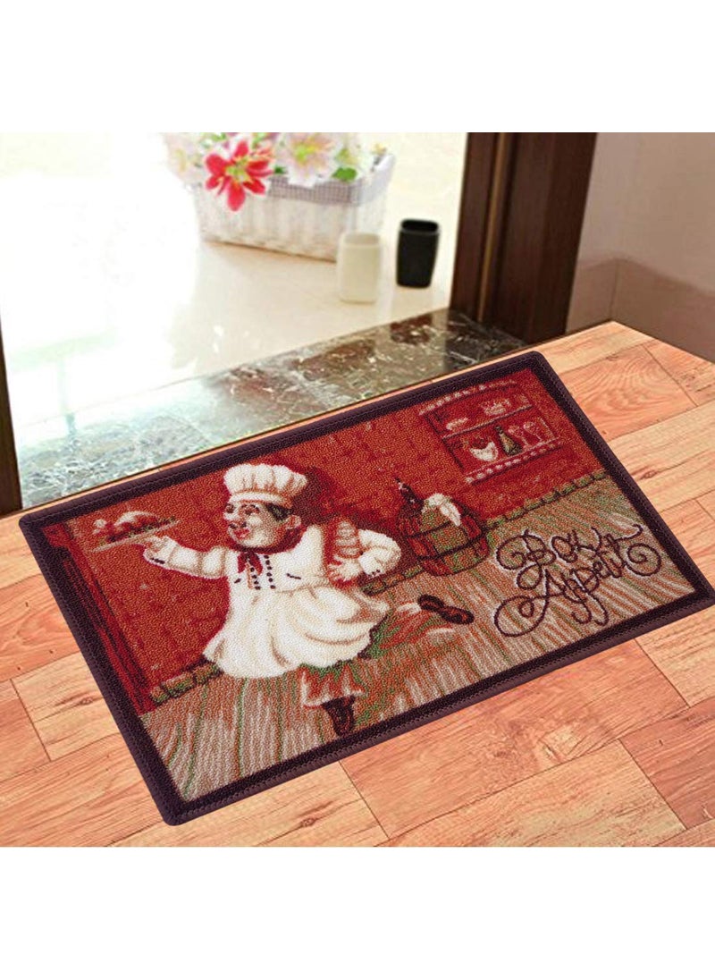 Status Contract Status Non-Woven Bon Appetit Printed Door mat with Extra Anti Skid Backing for Kitchen/Hotel/Restorent/Dhaba/भोजनालय/உணவகம் / ഭക്ഷണശാലEntrance with Anti Slip Backing(15x23inch)  - Image 1