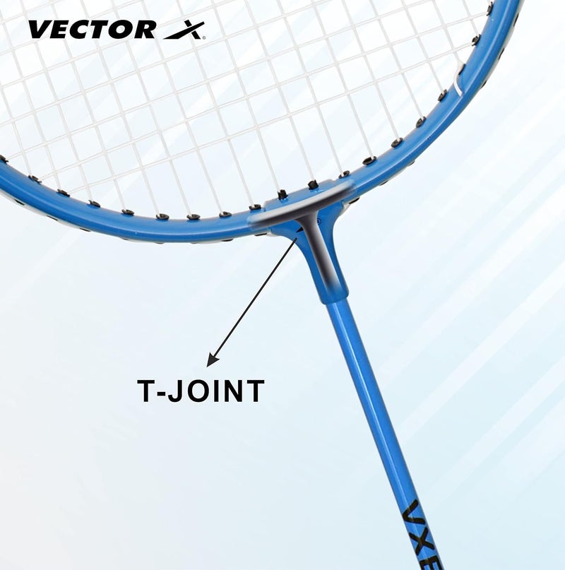 Vector X VXB-140 Aluminium Badminton Racket Set with 3 Pieces Nylon Shuttles - Image 4