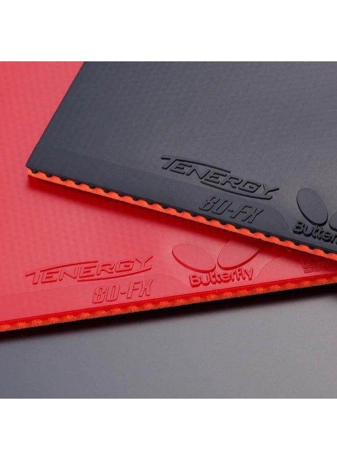 Butterfly Tenergy 80 FX Table Tennis Rubber - Red, 1.9mm - Image 5